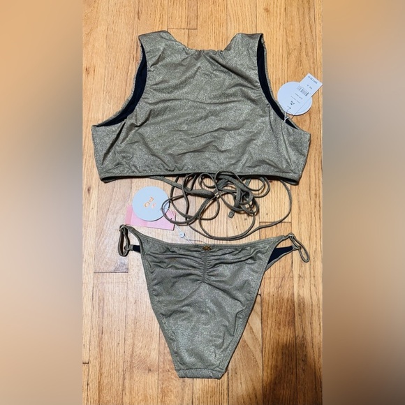 PQ Swim Sydney Tie Bikini Top in Euphoria with Matching Bottoms - Picture 7 of 7